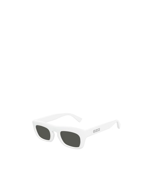 Gucci White Eyewear Rectangular Frame Sunglasses for men