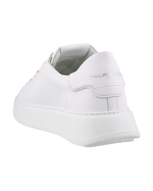 Philippe Model White Temple Low-Top Sneakers for men