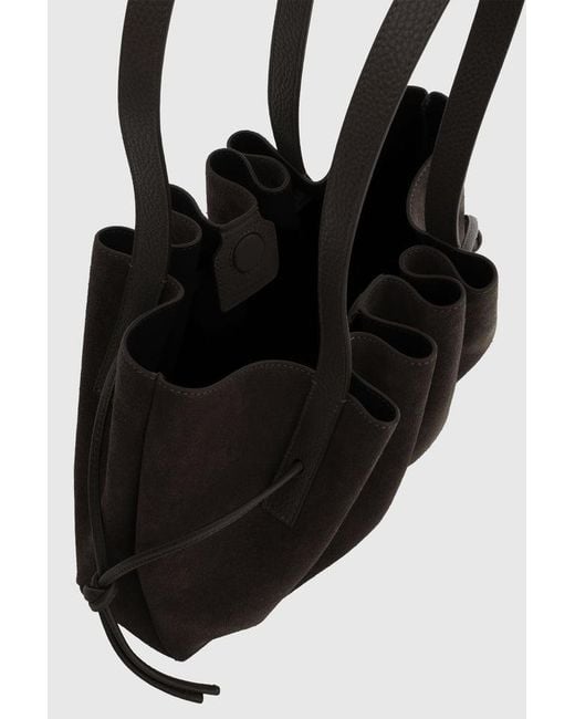 Yuzefi Black Scallop Shoulder Bag