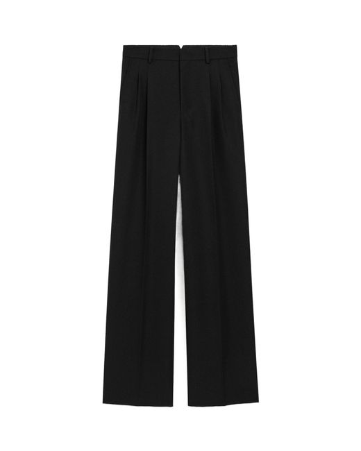 AMI Black Ami Straight Leg Trousers for men