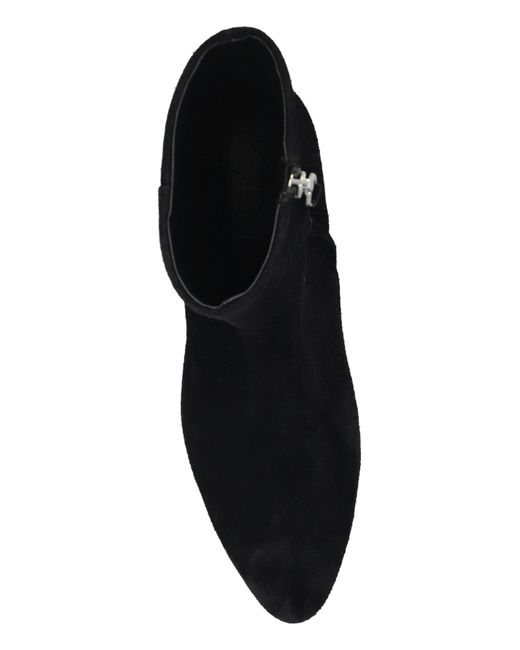 Aeyde Black Suede Ankle Boots