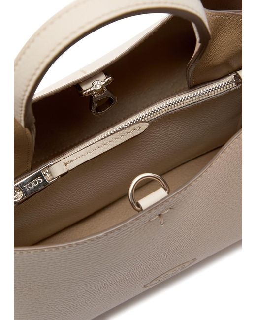 Tod's Natural Mini Leather Tote Bag