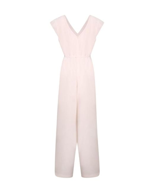 Herno Pink Belted Wide-Leg Jumpsuit
