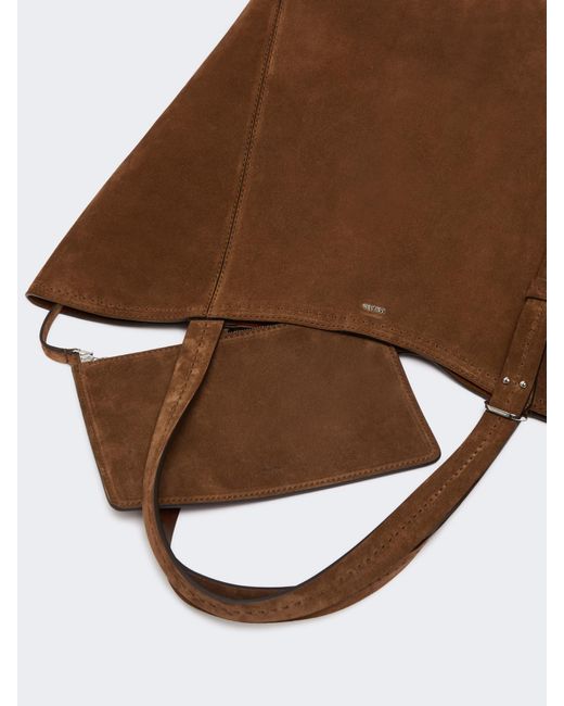 Max Mara Brown Split Leather Archetipo Handbag