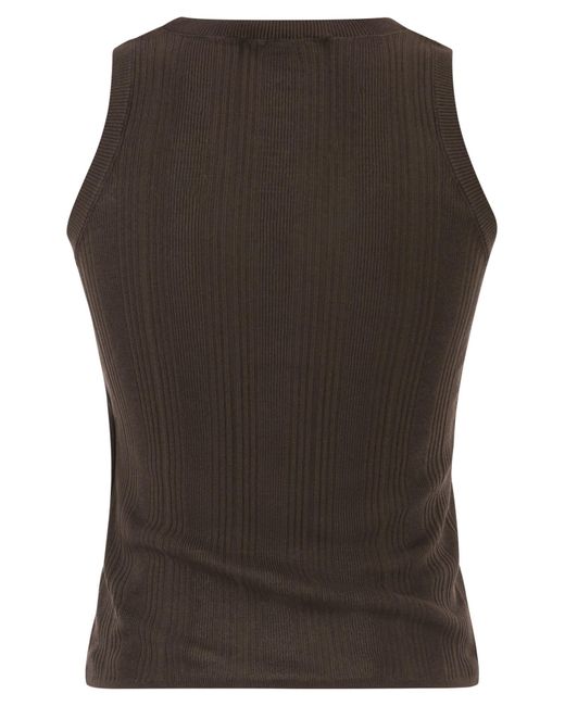 Weekend by Maxmara Black Wkdcose Ribbed Knitted Top