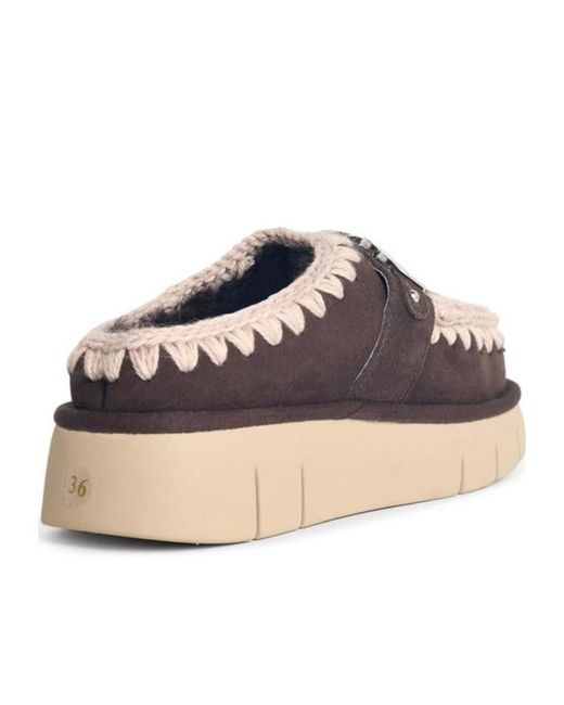 Mou Multicolor Logo Details Mules