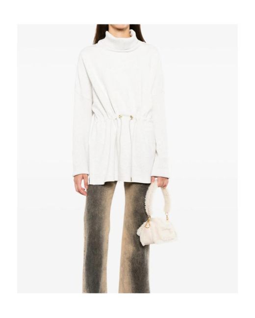 Varley White Ethel Roll-Neck Sweatshirt