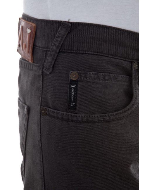 Armani Jeans Black Cotton Jeans for men