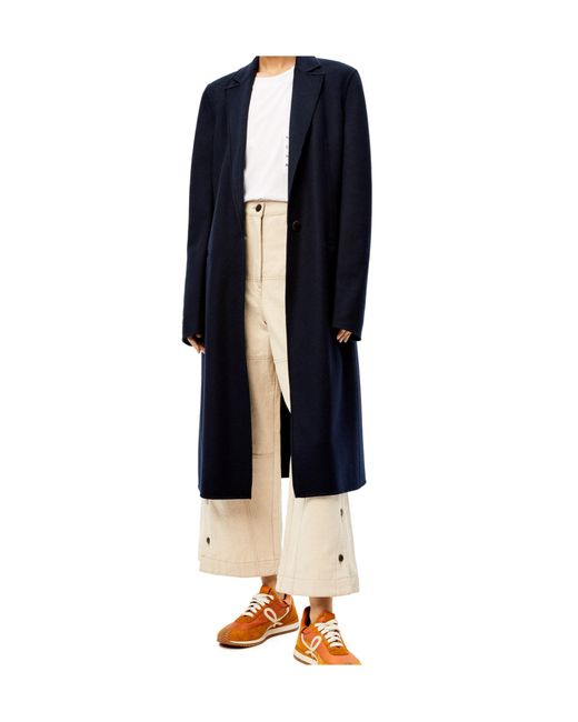Loewe Blue Single Breasted Coat