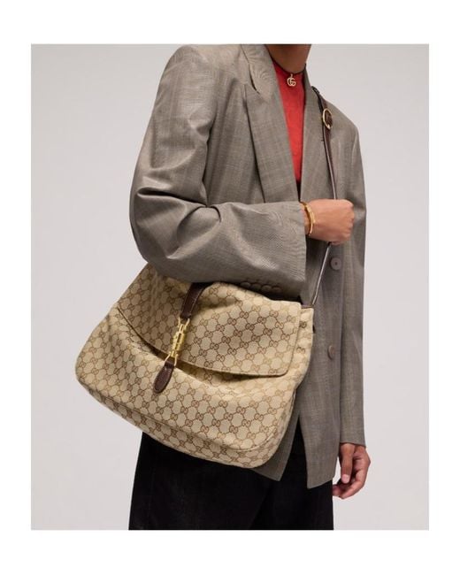 Gucci Natural Jackie Flap Large Crossbody Bag for men