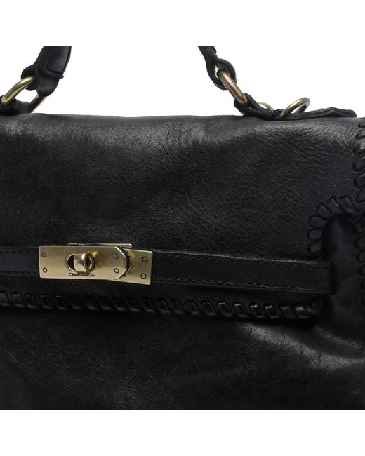 Campomaggi Black Top-Handle Shoulder Bag