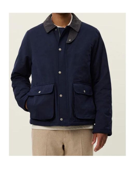 Les Deux Blue Long Sleeve Jacket for men