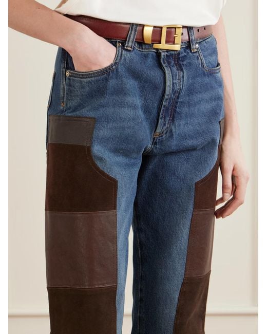 Versace Blue Patchwork Panelled Jeans