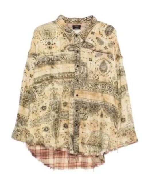 R13 Natural Oversized Paisley Shirt