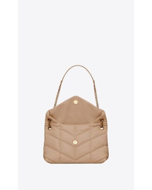 Saint Laurent White Puffer Small Shoulder Bag