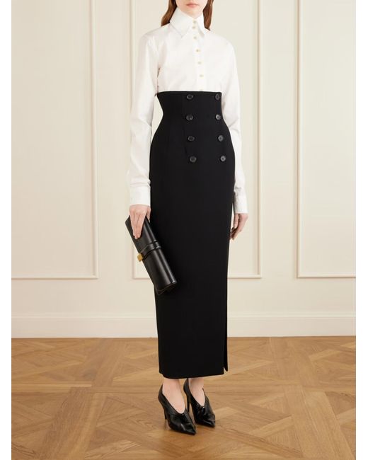 Khaite Black Luiza Skirt