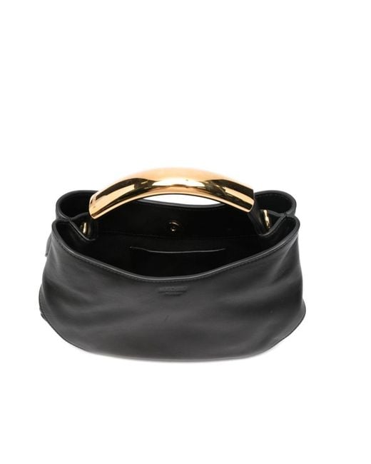 Moschino Black Logo Detail Top Handle Bag