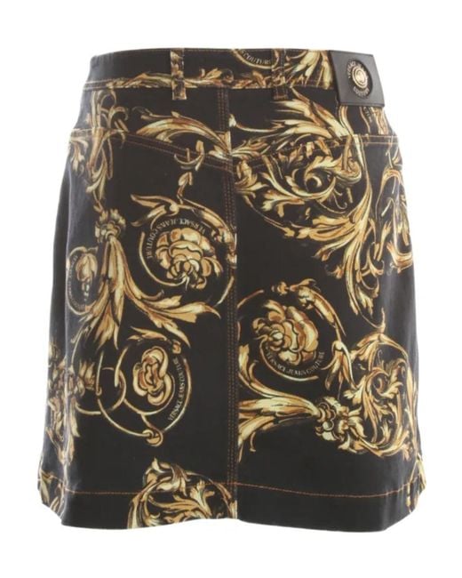Versace Jeans Multicolor Baroque Printed Skirt