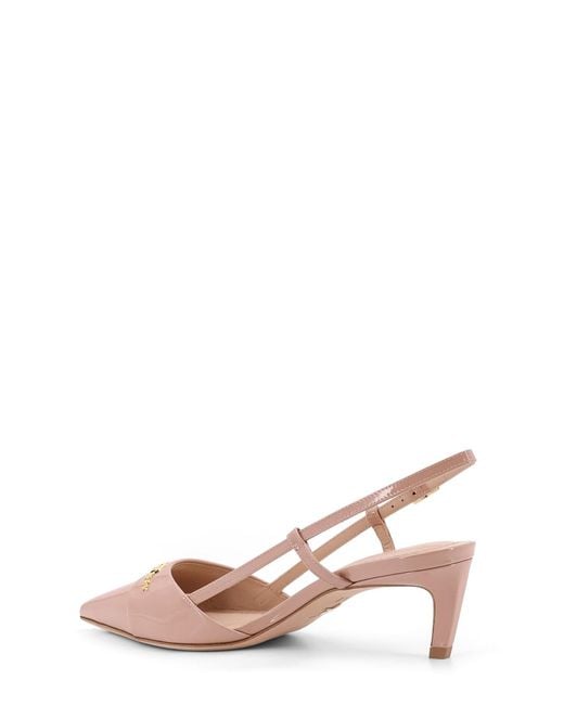 Dior Pink Dior My Dior Patent Leather Slingback With Paris Signature