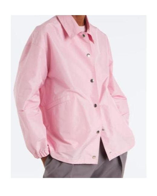 Jil Sander Pink Long-Sleeve Snap-Button Casual Jacket