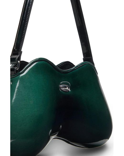 DIESEL Green Double-D Rigid Shoulder Bag