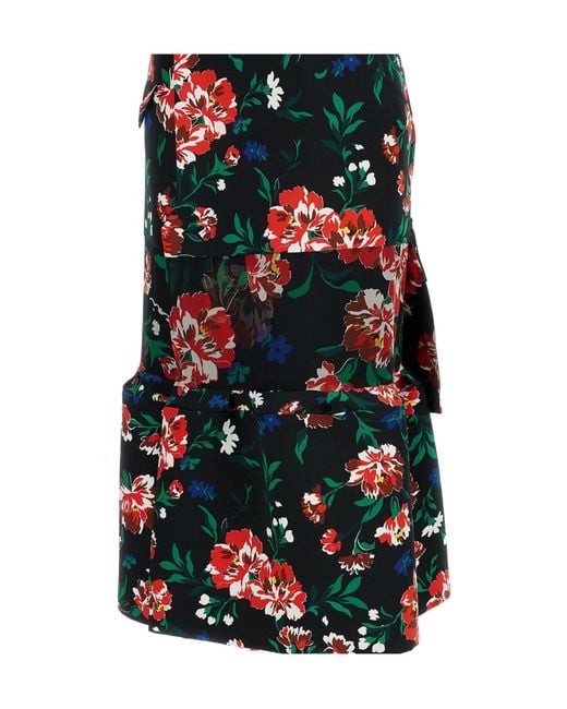 Sacai Multicolor Printed Skirt