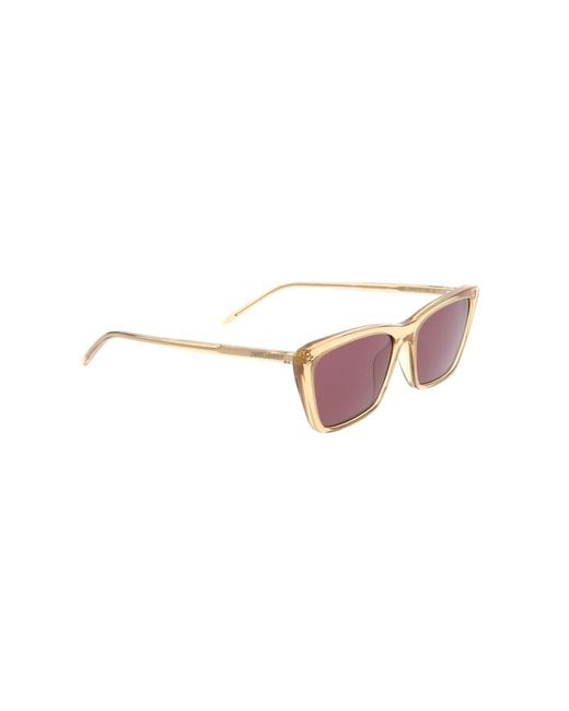 Saint Laurent Pink Eyewear Cat Eye Frame Sunglasses
