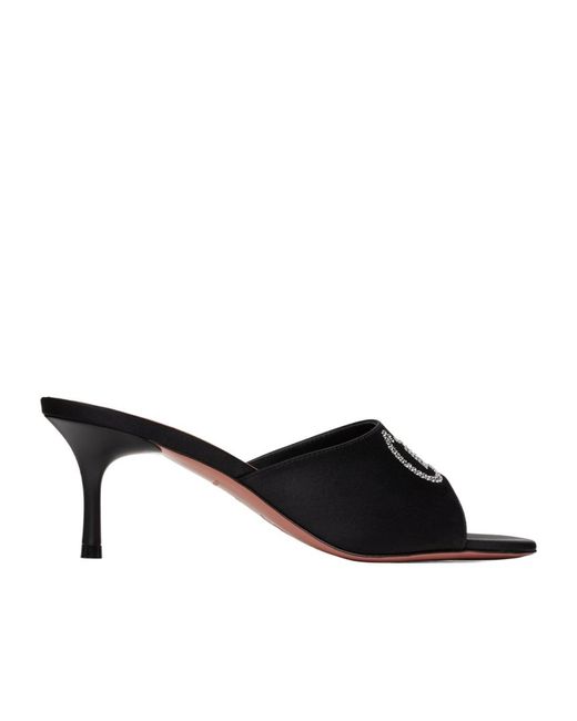AMINA MUADDI Black Bella 60 Crystal-Embellished High-Heeled Sandals