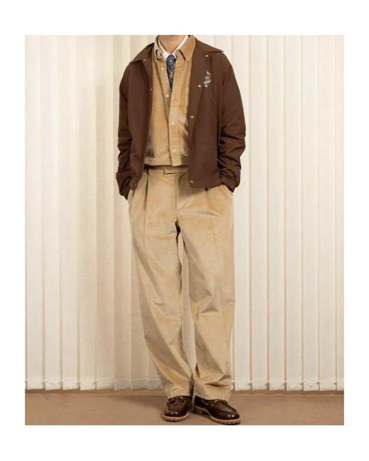 Drole de Monsieur Natural Drôle De Monsieur High-Waist Corduroy Pants for men