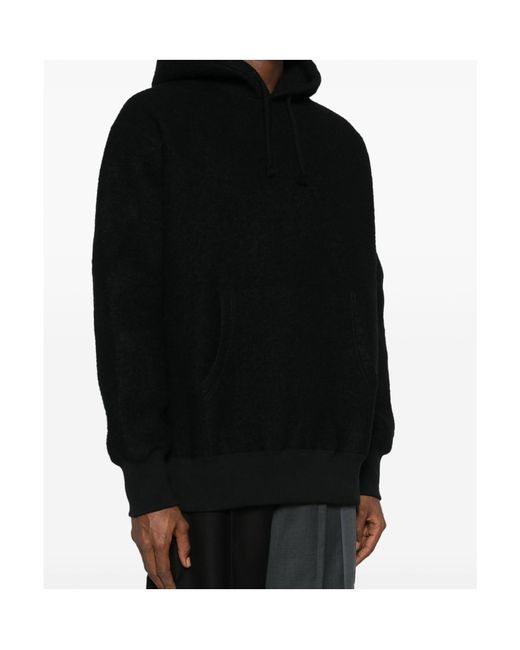 Junya Watanabe Black Long-Sleeved Pullover for men