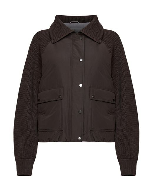 Brunello Cucinelli Black Long-Sleeve Casual Jacket
