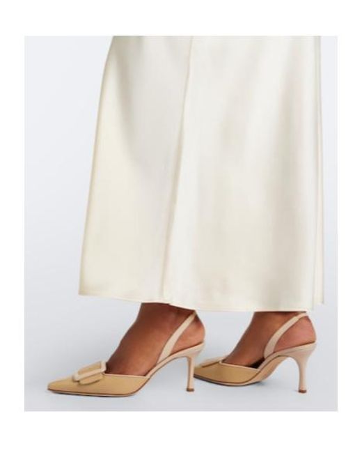 Joseph White Isaak Silk Satin Maxi Skirt