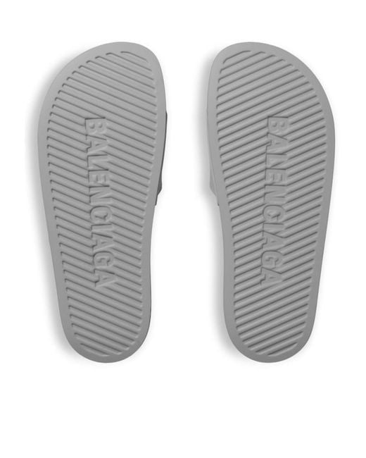 Balenciaga White Unity Sports Icon Pool Slides for men