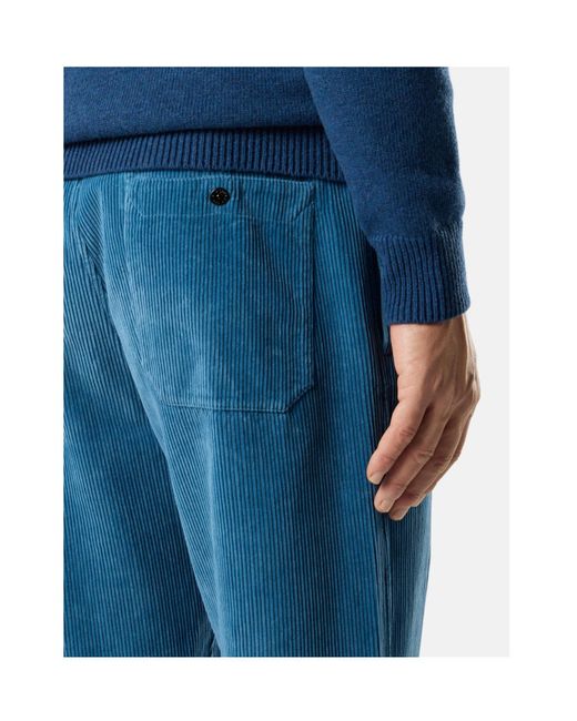 Stone Island Blue Corduroy Pocket Trousers for men