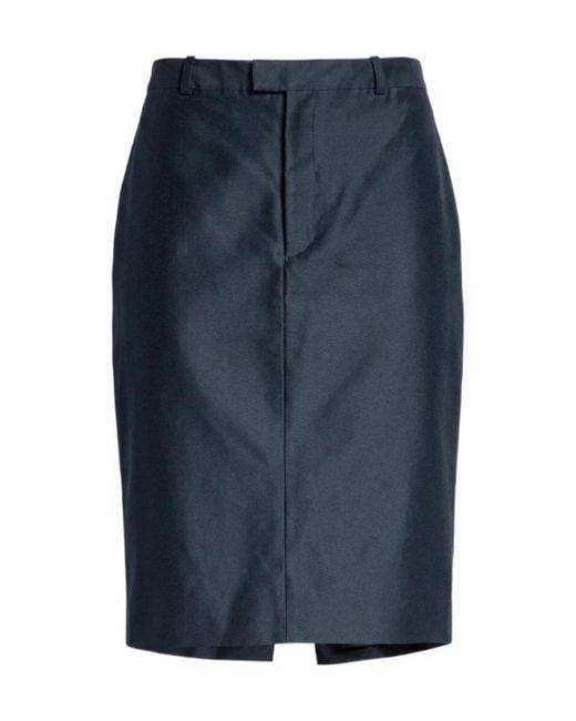 Gucci Blue Fine Faille Skirt