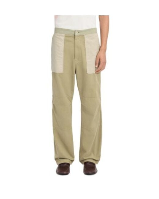 MM6 by Maison Margiela Natural Color-Block Workwear Trousers for men