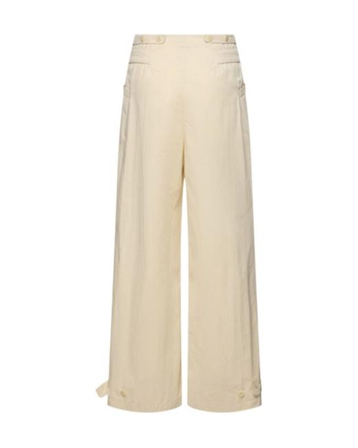Low Classic Natural Double Belt Cotton Blend Pants