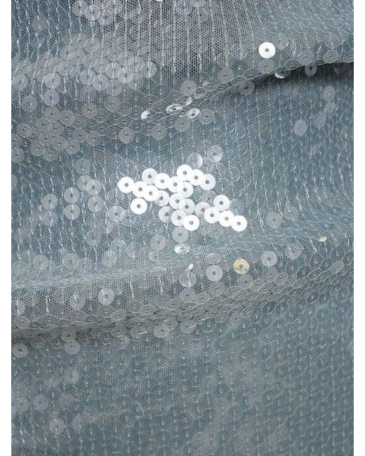 16Arlington Blue Sequined Tie-Up Dress