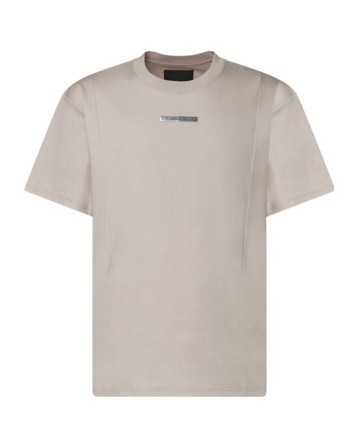 HELIOT EMIL White Crew Neck Short-Sleeved T-Shirt for men