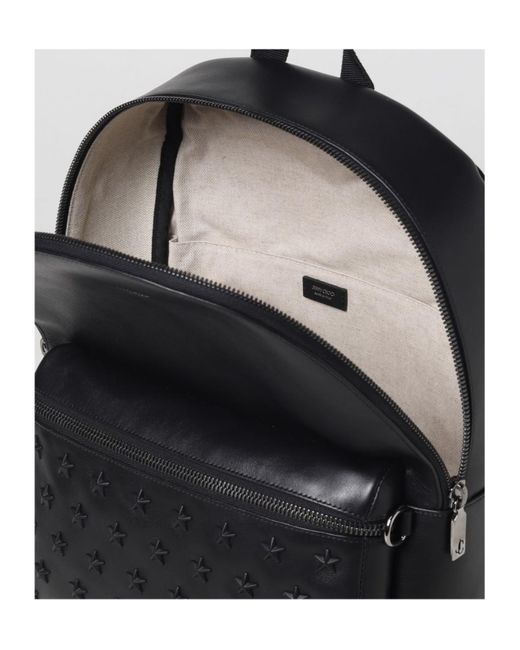 Jimmy Choo Black Zippered Backpack for men