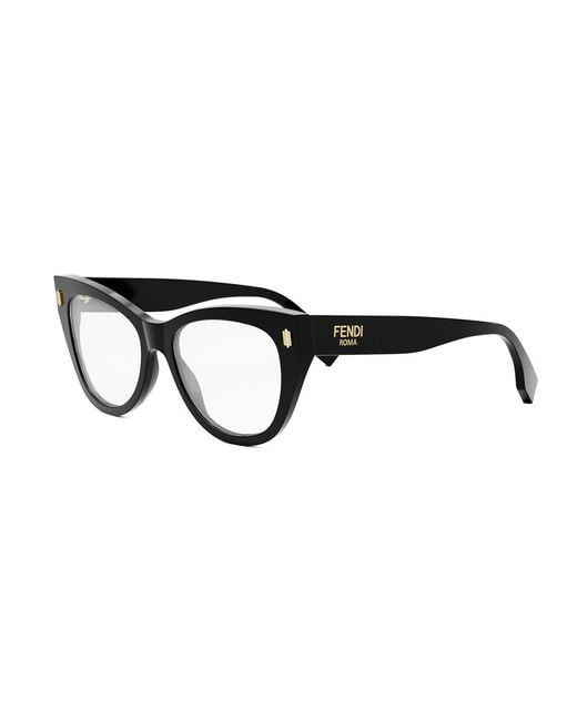 Fendi Natural Eyewear Cat-Eye Frame Glasses