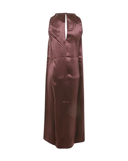 Loulou de Saison Purple Morene Halterneck Maxi Dress