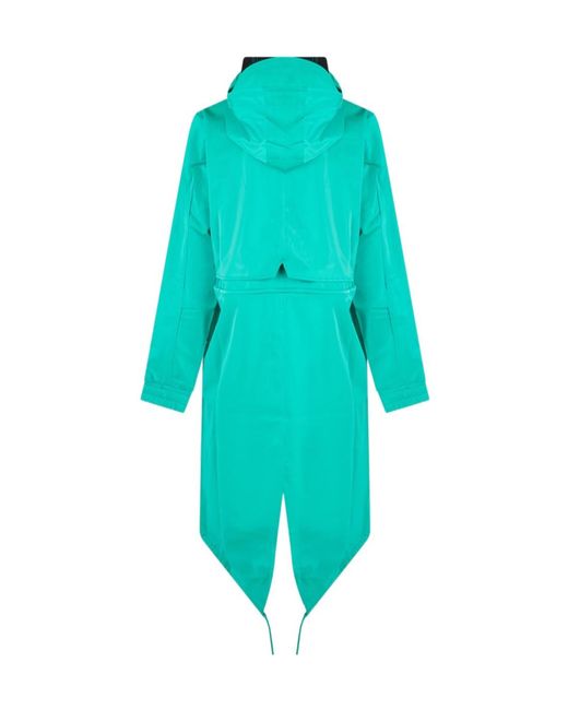 Rains Blue Long-Sleeved Parka