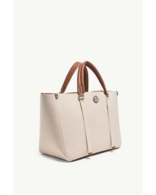Moncler Natural Carlo Logo Tote Bag for men