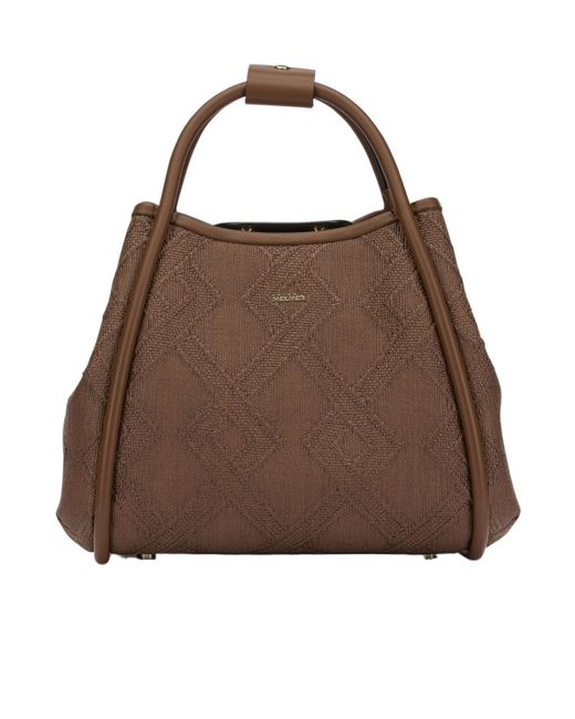 Max Mara Brown Marine Medium Tote Bag