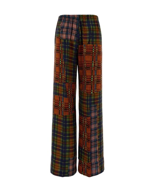 Dries Van Noten Brown Elasticated Viscose Pants