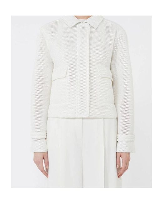 Max Mara White Long-Sleeved Casual Jacket