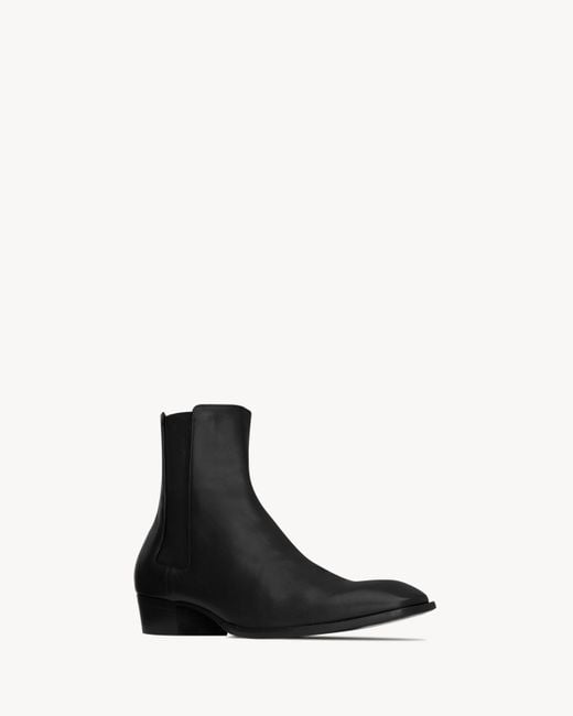 Saint Laurent Black Stanton Chelsea Boots for men