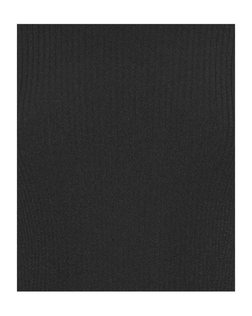 ROTATE BIRGER CHRISTENSEN Black Knit Mini Cutout Dress