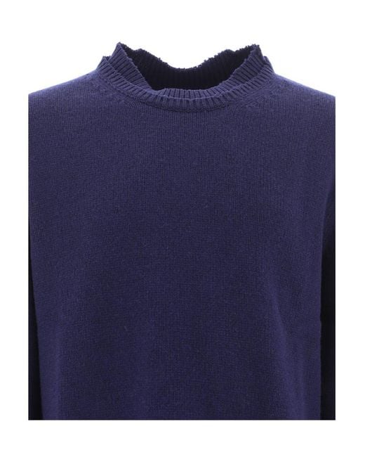 Maison Margiela Blue Décortiqué Sweater for men